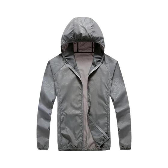 Imagem de Jaqueta de Chuva Unissex Impermeável e de Secagem Rápida - Ideal para Camping e Corta-Vento com Bolso