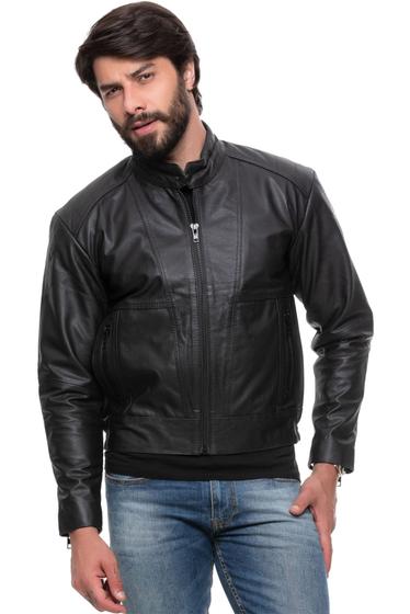 Imagem de Jaqueta de Couro Masculina Motoqueiro  354