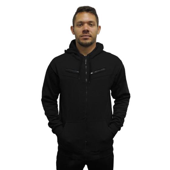 Jaqueta De Moletom Bolso Canguru Blusa De Frio Com Ziper Aberta ou Fechada Menor preço em Jaqueta De Moletom Bolso Canguru Blusa De Frio Com Ziper Aberta ou Fechada