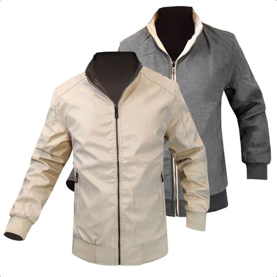 Imagem de Jaqueta Dupla Face Masculina Casaco Noah Blusa Bomber Frio