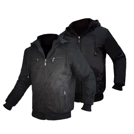 Imagem de Jaqueta Dupla Face Masculina Reznor Blusa Bomber Frio Casaco