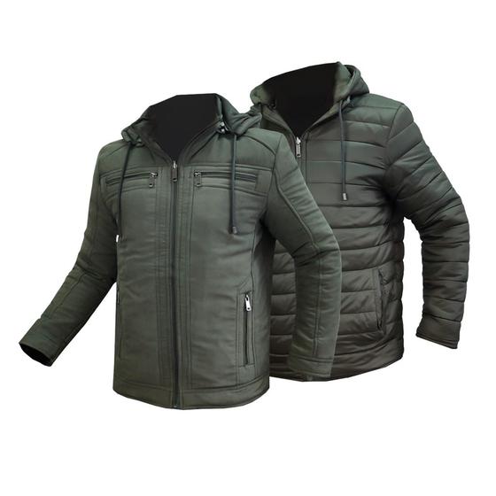 Imagem de Jaqueta Dupla Face Masculina Zayn Blusa Bobojaco Frio Casaco