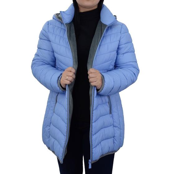 Imagem de Jaqueta Feminina Alpelo Fake Down Plus Size Arctic Blue 2070