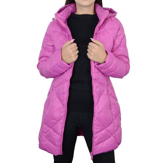 Imagem de Jaqueta Feminina Alpelo Plumas Plus Size Pink Mulberry 20700