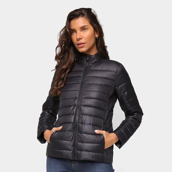 Jaqueta Feminina Bobojaco Preta Nylon Puffer Menor preço em Jaqueta Feminina Bobojaco Preta Nylon Puffer