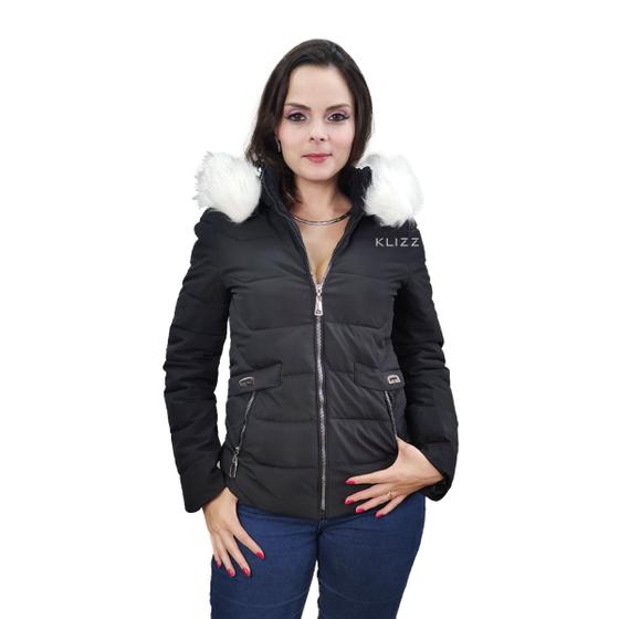 Imagem de Jaqueta Feminina KLIZZ Blusa Casaco Inverno Capuz Felpudo