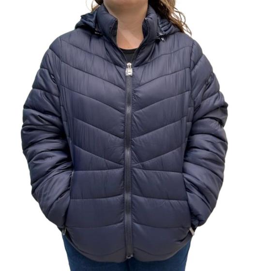 Imagem de Jaqueta feminina plus size city lady puffer nylon 628037