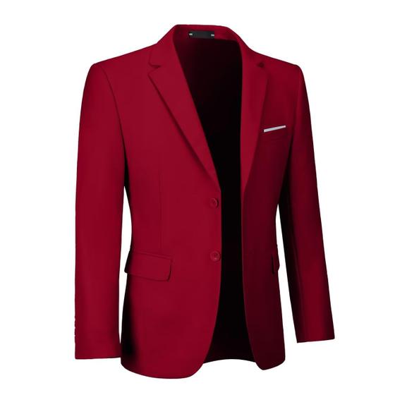 Imagem de Jaqueta Fxzpiodi Casual Slim Fit Party Sport Coat Burgundy