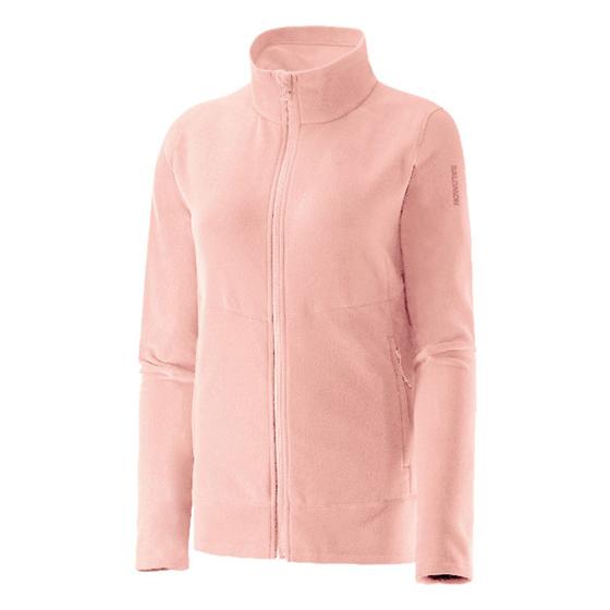 Imagem de Jaqueta Gola Alta Fleece Salomon Polar LT FZ Rosa Feminino