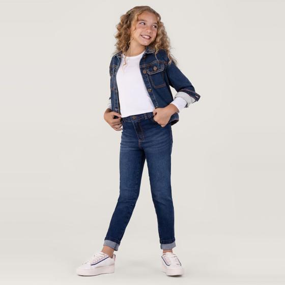 Imagem de Jaqueta Infantil Jeans Super Comfort Menina Azul Claro