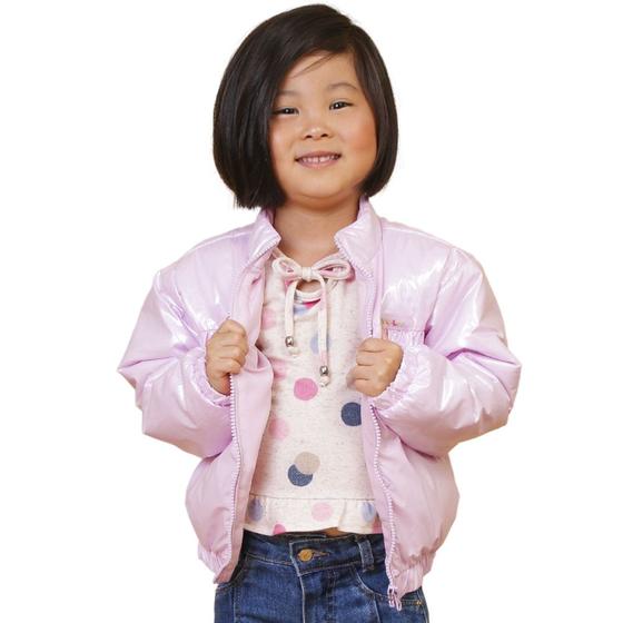 Imagem de Jaqueta Infantil Look Jeans Puff Holográfica Lilás