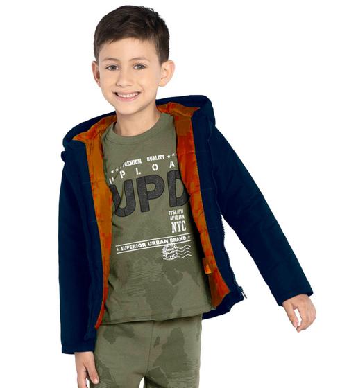 Infantil Masculina Jaqueta Parka Infantil Jaqueta Moletom Infantil
