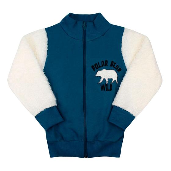 Imagem de Jaqueta Infantil Menino Peluciada Urso Inverno Fleece Bomber