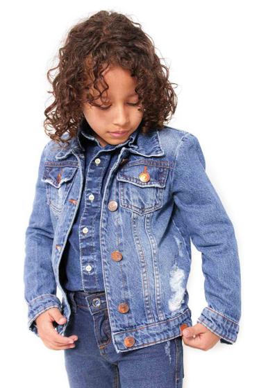 Imagem de Jaqueta Infantil Menino Tradicional Jeans Stone