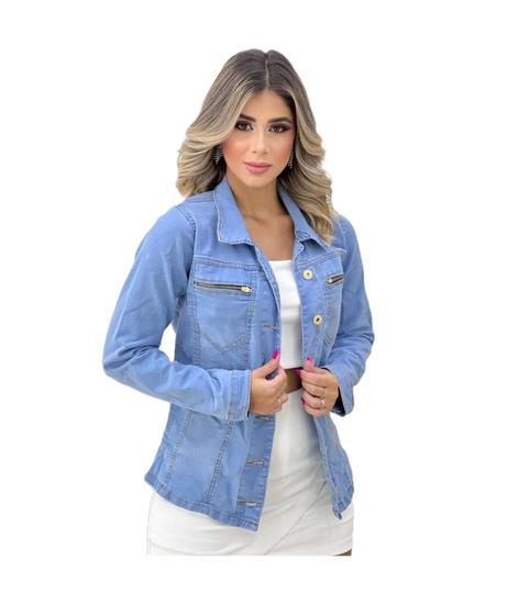 Imagem de Jaqueta Jeans Clara Casual Day - Com Elastano - Novidade