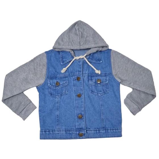 Imagem de Jaqueta jeans com moletom masculino - MegChild