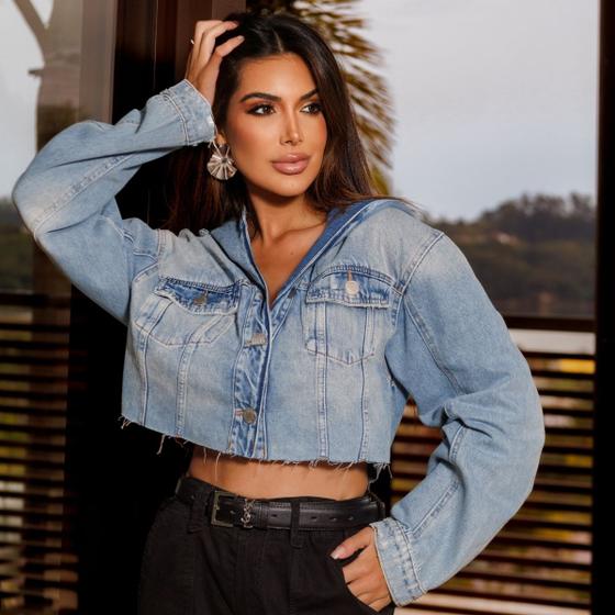 Jeans Revanche Look Com Maxi Jaqueta Jeans Maxi Jaqueta Feminina