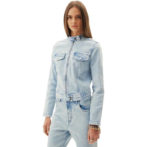 Imagem de Jaqueta Jeans Easy Lança Perfume Biker AV24 Azul Feminino