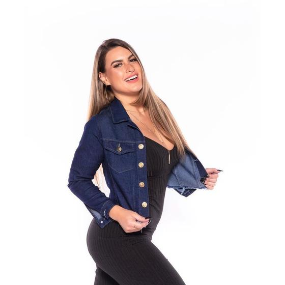 Imagem de Jaqueta Jeans Feminina Stillger Com Barra Desfiada