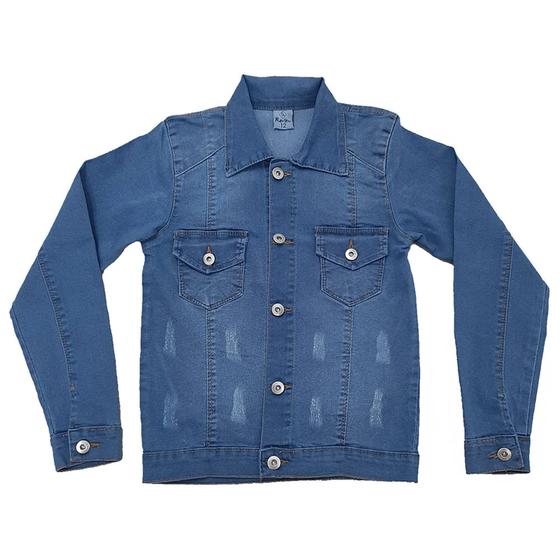 Imagem de Jaqueta Jeans Infantil Juvenil Meninos Masculina (R:8060)