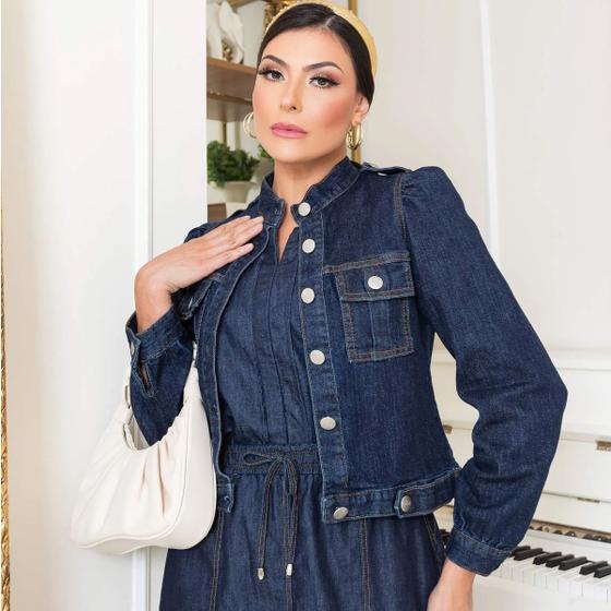 Imagem de Jaqueta Jeans Manga Longa Azul