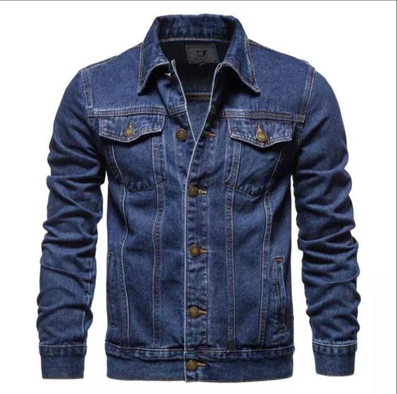 Imagem de Jaqueta Jeans Masculina Elegante Moda Casual Tradicional