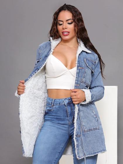 Pimenta Jaqueta Jeans Com Pelinhos Jaqueta Jeans Pelinhos 23 Graus