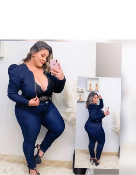 Imagem de Jaqueta jeans plus size feminino