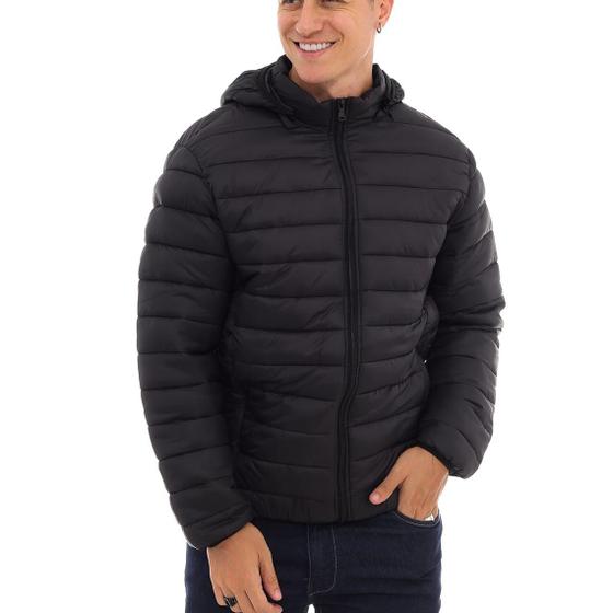 Imagem de Jaqueta Masculina Básica Puffer Casaco Boojaco Cortar Vento