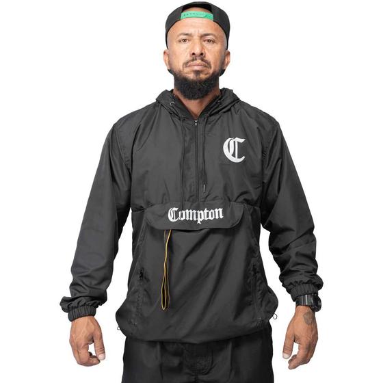 Imagem de Jaqueta Masculina Compton Corta Vento Anorak Preta