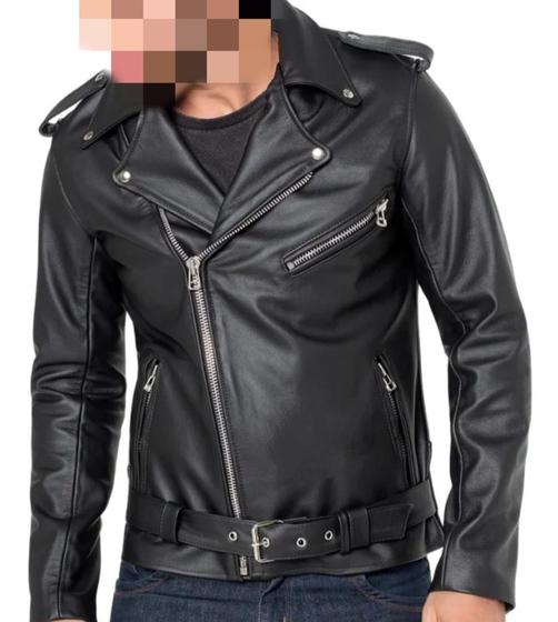 Jaqueta Masculina Couro Legítimo Moto Exterminador Clássica Perfecto Menor preço em Jaqueta Masculina Couro Legítimo Moto Exterminador Clássica Perfecto