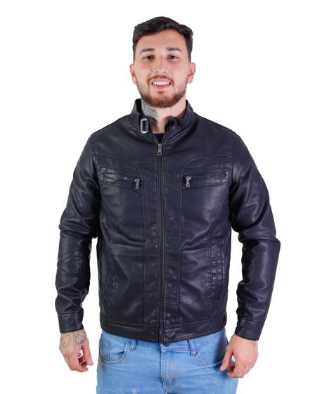 Imagem de Jaqueta Masculina Elegante Resistente Casual Pronta Entrega Preta