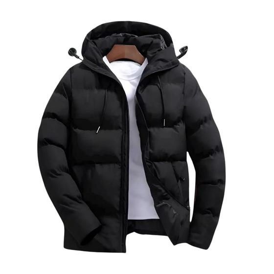Jaqueta Masculina Grossa Peluciada Microfibra Nylon Capuz Removível ...