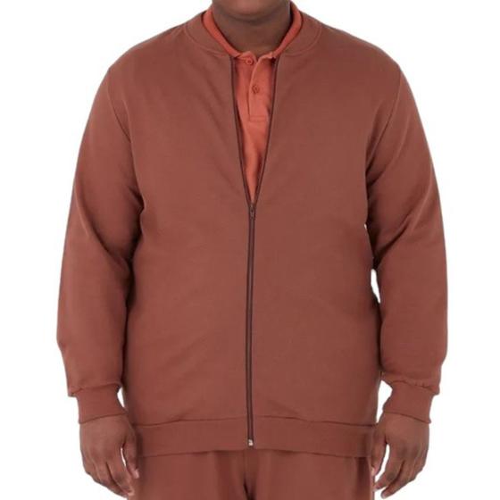 Imagem de Jaqueta Masculina Plus Size- Básica em Moletom Flanelado Malwee