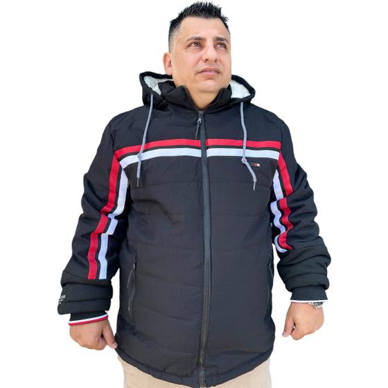 Imagem de Jaqueta Masculina Plus Size Bobojaco Gangster Aberta Touca