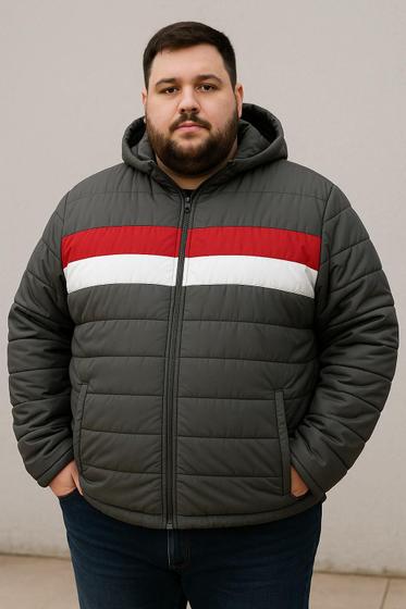 Imagem de Jaqueta Masculina Plus Size Com Capuz Removível 0383