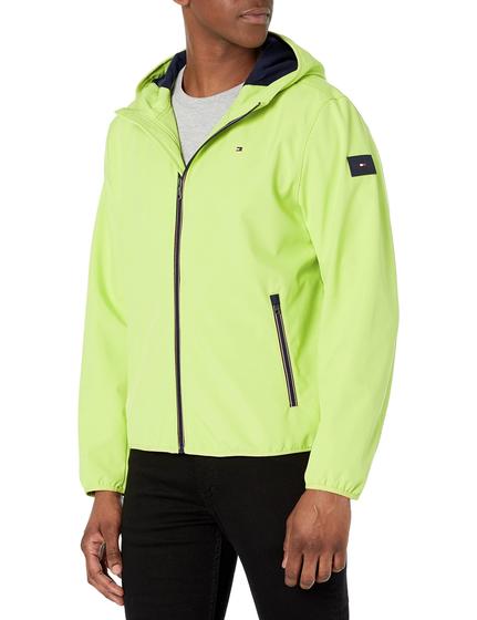 Imagem de Jaqueta masculina Tommy Hilfiger com capuz Performance Soft Shell