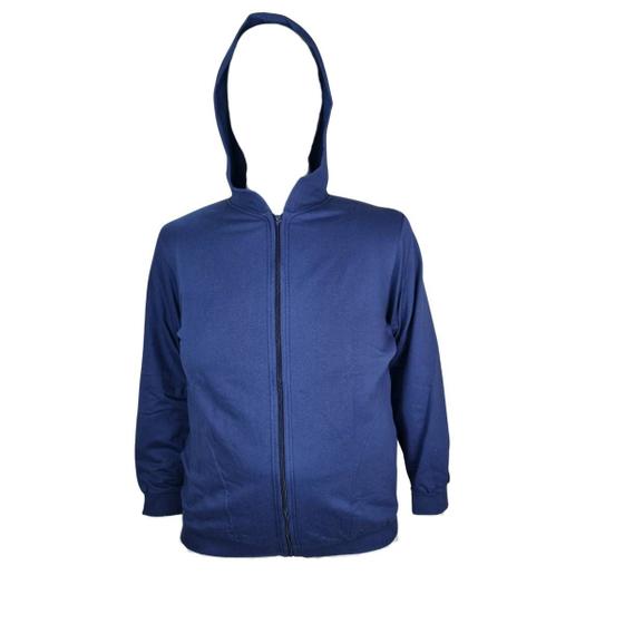 Imagem de Jaqueta Moletom Masculina Zíper com Capuz 100% Algodão Plus Size