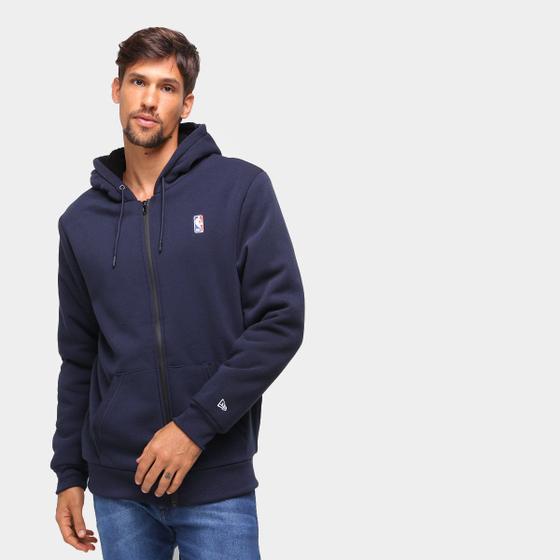 New Era Casaco Da Nba Moletom Moletom New Era Canguru Fechado NBA