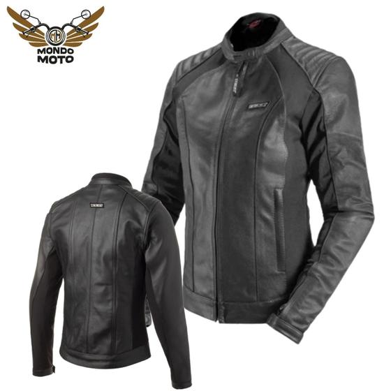 Imagem de Jaqueta Motociclista Couro Feminina Texx Storm Lady Estilosa 2XL