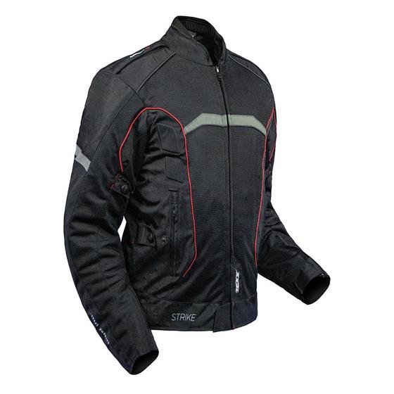 Imagem de Jaqueta Motociclista Texx New Strike V2 Summer Masculina Preta E Vermelha