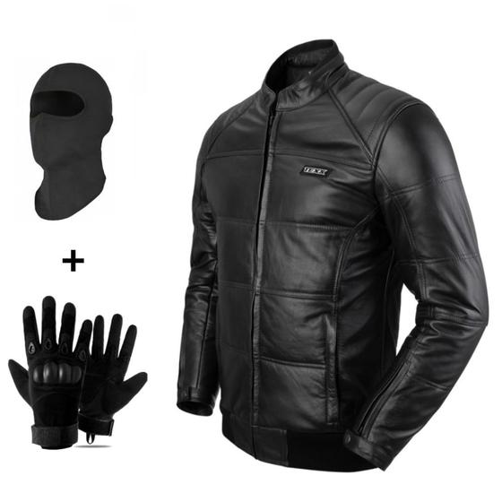 Imagem de Jaqueta Motoqueiro Couro Texx Cyberdog Masculina Preta