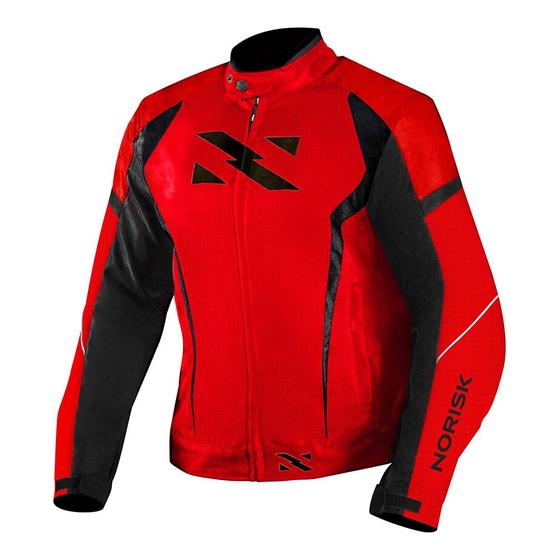 Imagem de Jaqueta Norisk Masculina NR 01 Vermelho e Preto Moto Motoqueiro