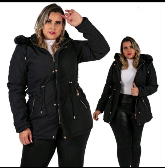 Jaqueta parka feminina plus size - Sax - Casaco Feminino - Magazine Luiza