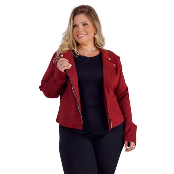 Imagem de Jaqueta Parka Feminina Plus Size Tecido Bengaline