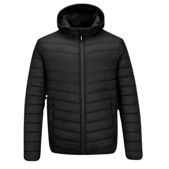 Imagem de Jaqueta Puffer Bobojaco Masculina Casaco Corta Vento Acolchoada Impermeável Bolsos Capuz Removível