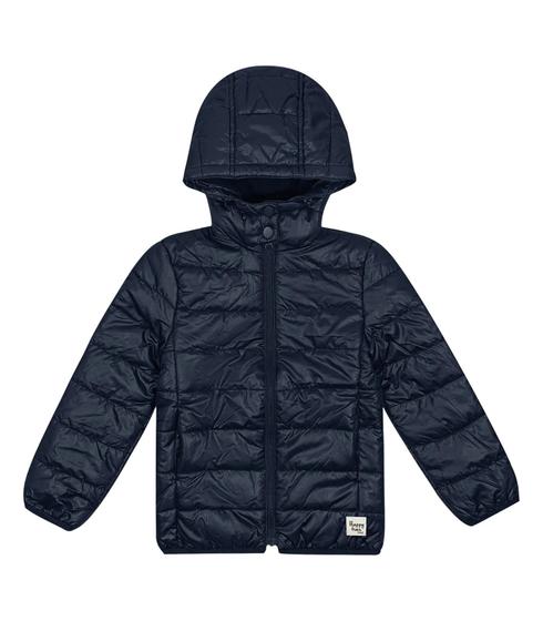 Imagem de Jaqueta Puffer Infantil Casaco Com Capuz Zíper E Bolso Frontal Agasalho Blusa Moda Inverno