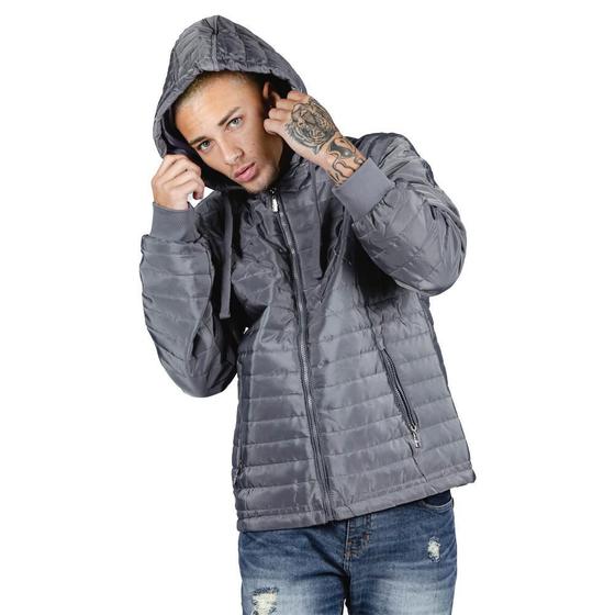 Imagem de Jaqueta Puffer Rock&Soda Masculina Manga Removível Capuz