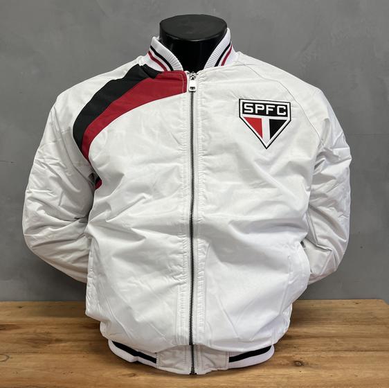 Imagem de Jaqueta São Paulo Bomber Striped Masculina - Branca