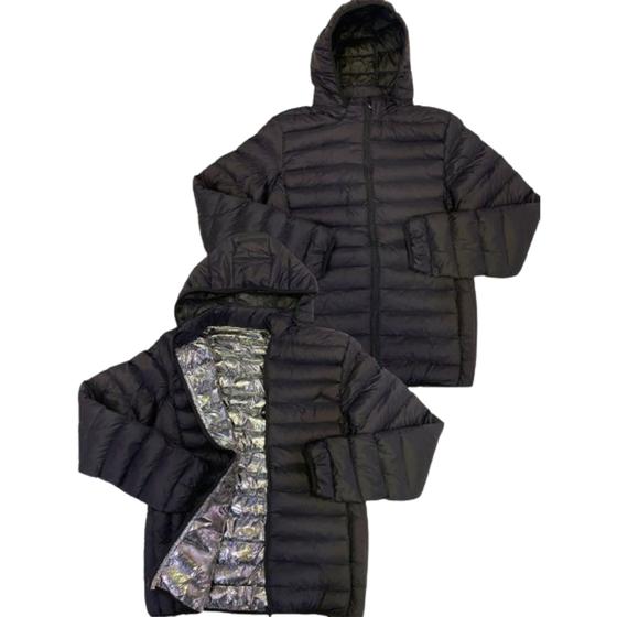 Imagem de jaqueta Térmica Puffer Matelassê Masculina Capuz Removivel impermeável